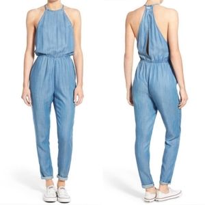NWT RVCA Be About It Chambray Jumpsuit